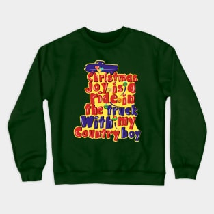 Country Couple Shirts for Christmas Crewneck Sweatshirt